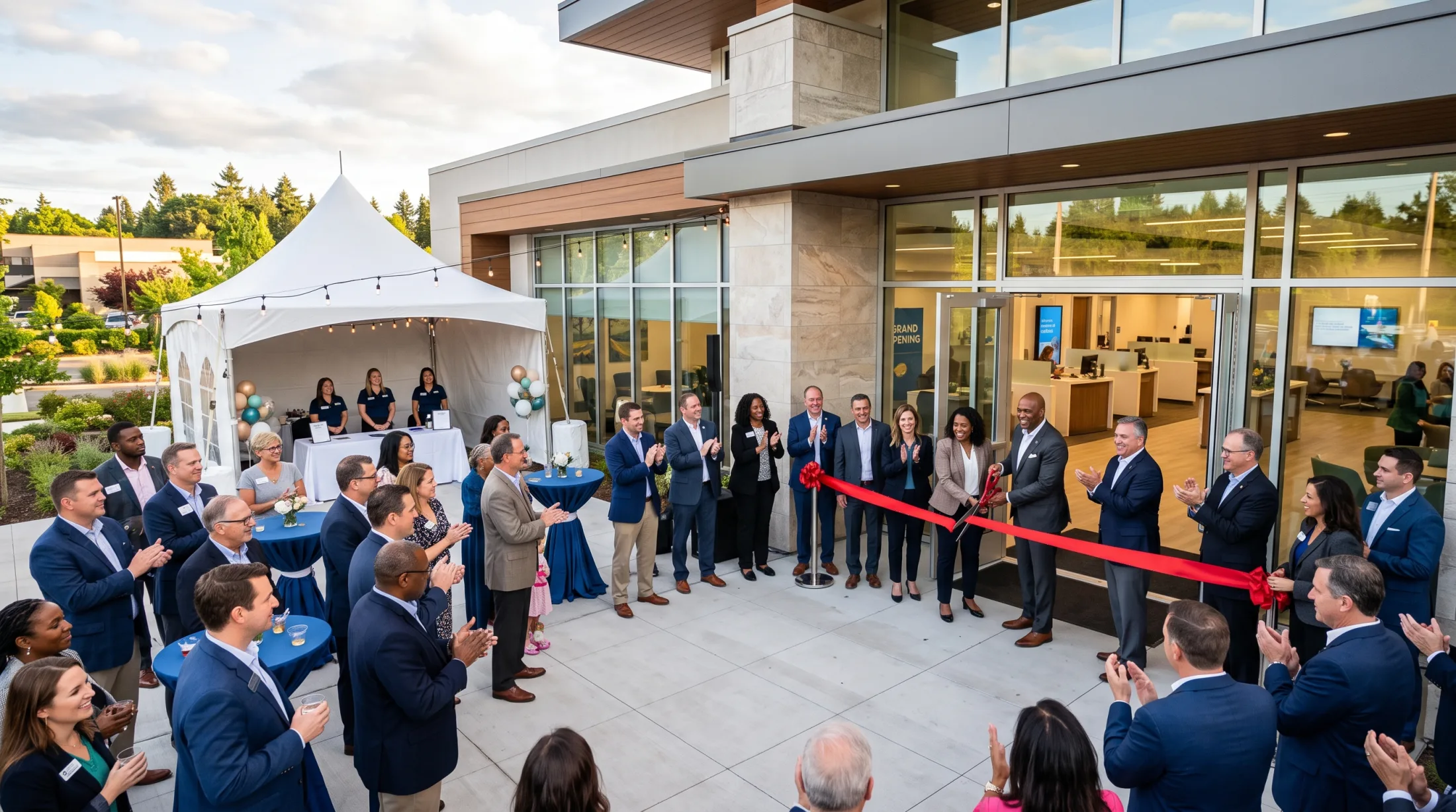 Bank and credit union branch grand opening event professionally planned in Lyons (60546), Illinois