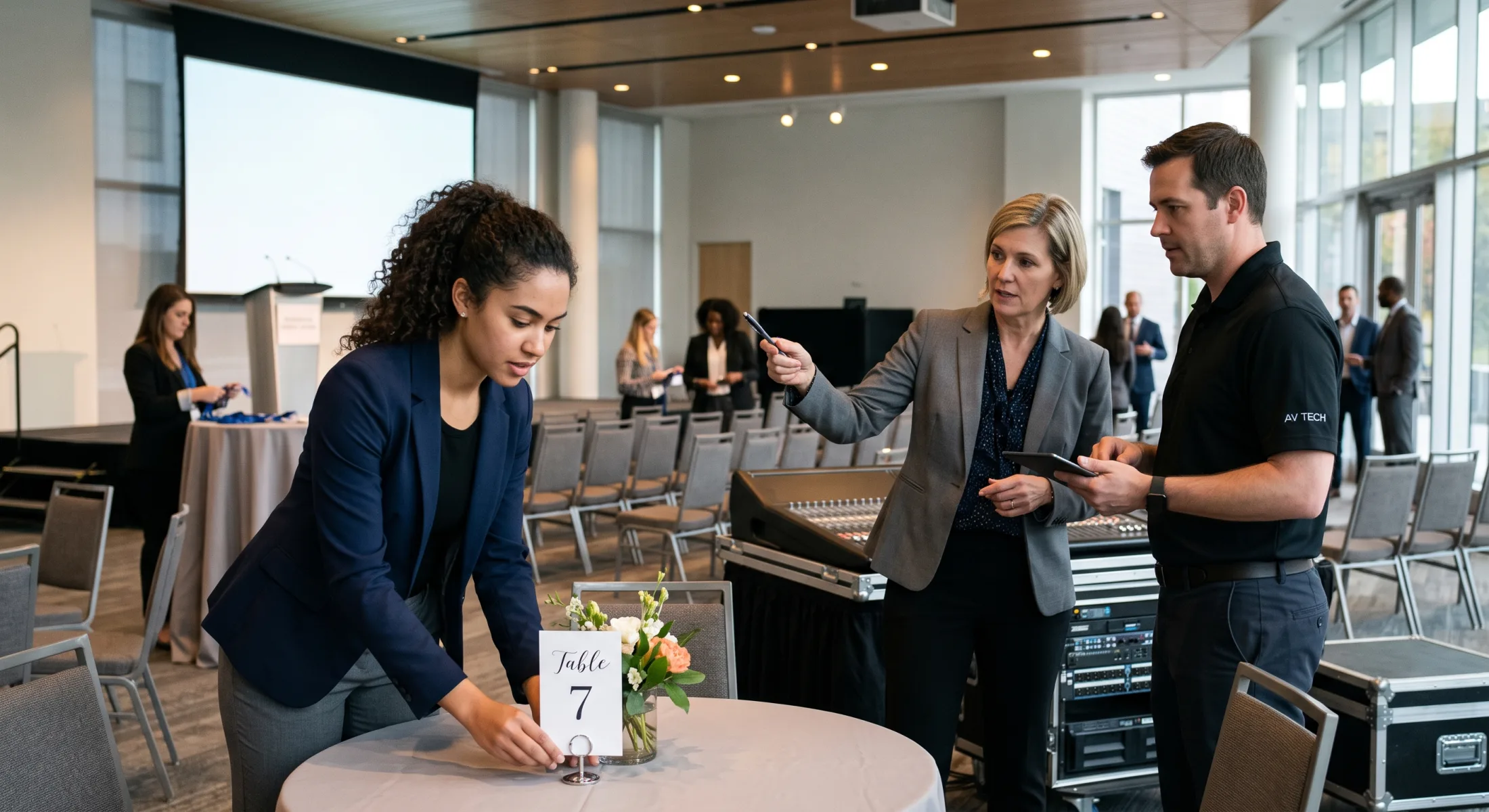 Corporate event intern gaining onsite event operations experience