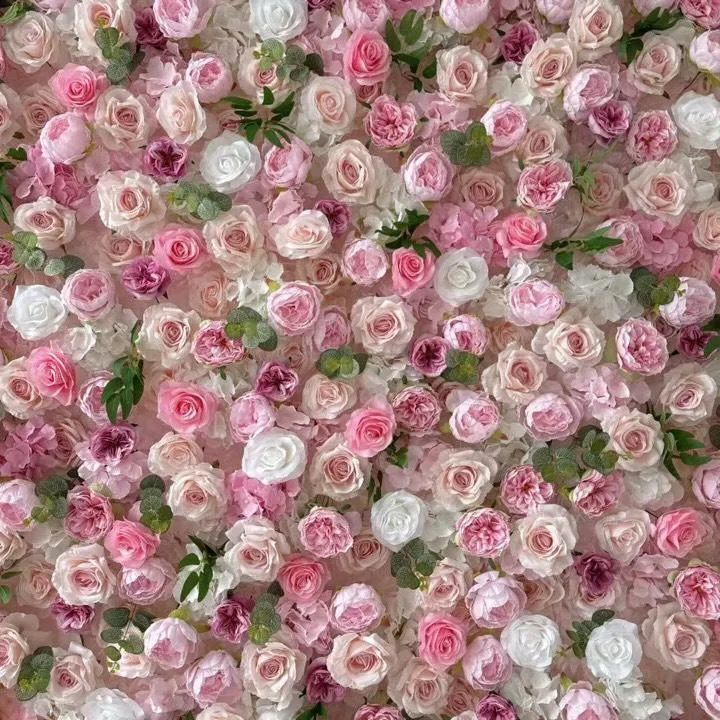 Close-up floral wall detail for event styling
